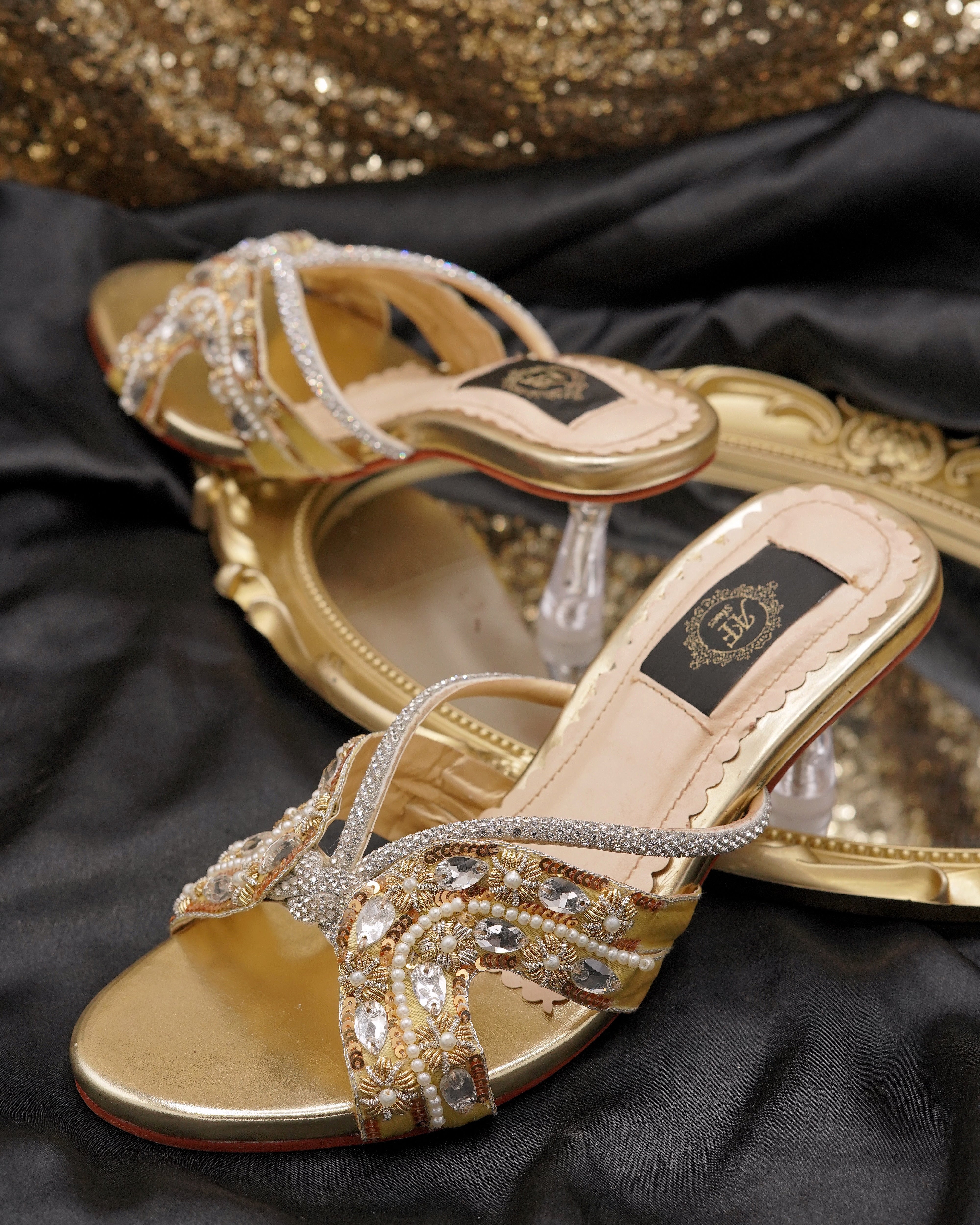 Anastasia Heels Gold Anabia Fabiha