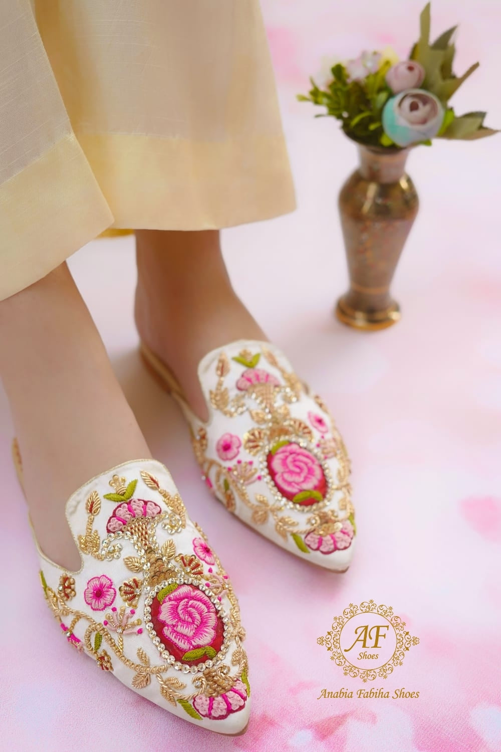 Rosy Mules Off White